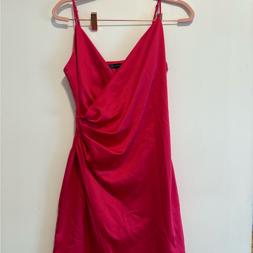 Silk wrap mini dress
